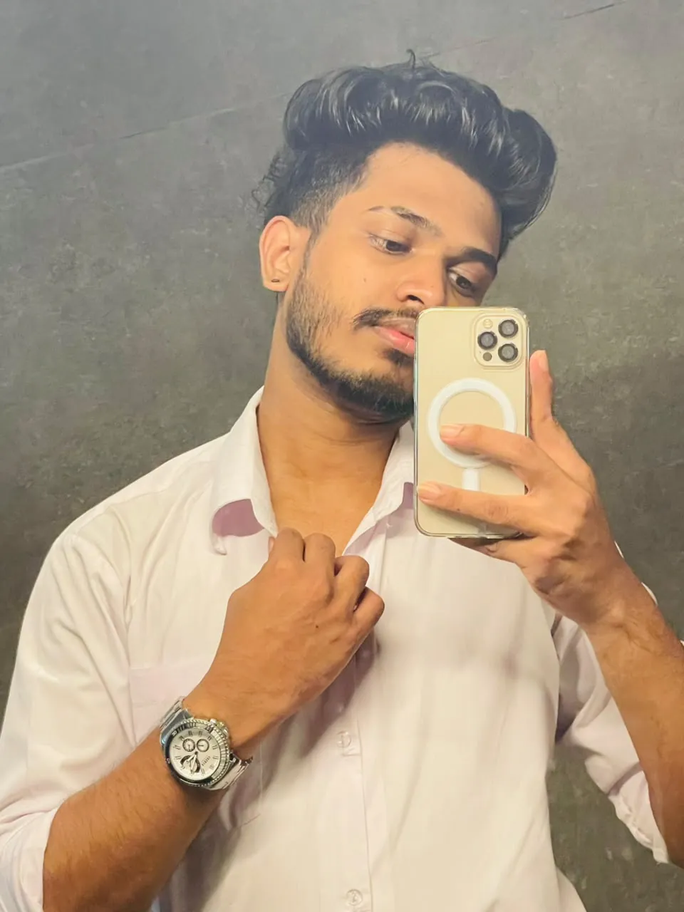 Thakshila Prasanna in a white shirt