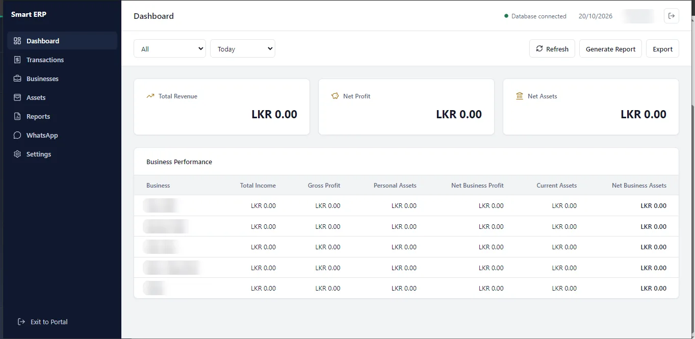 Multi-business ERP – project by Thakshila Prasanna
